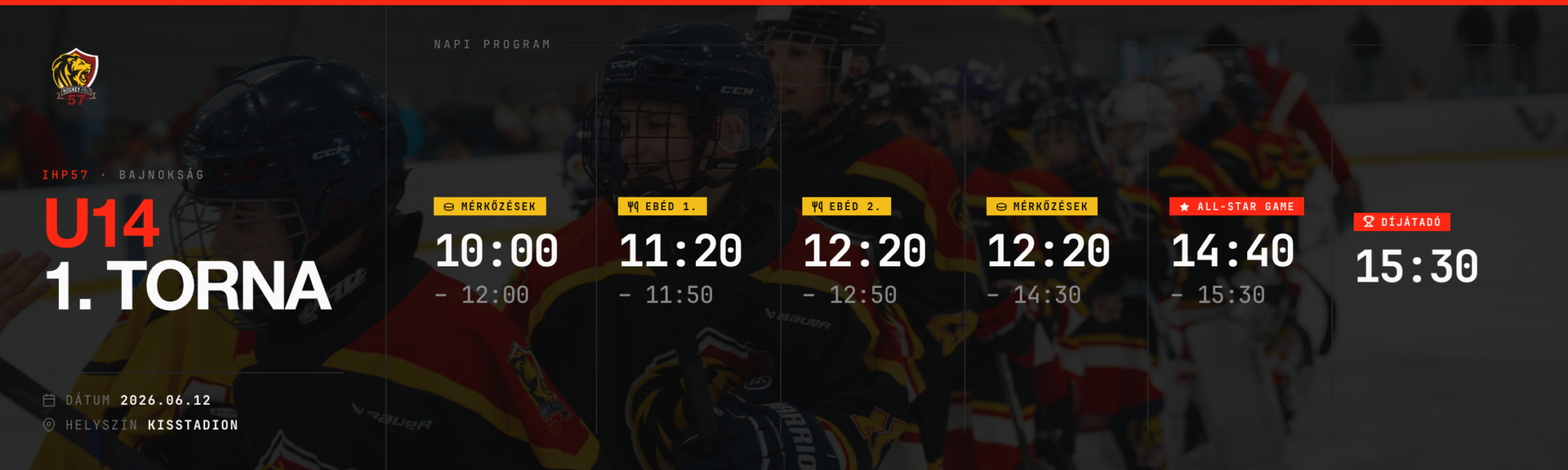 U14 1. Torna – Napi program